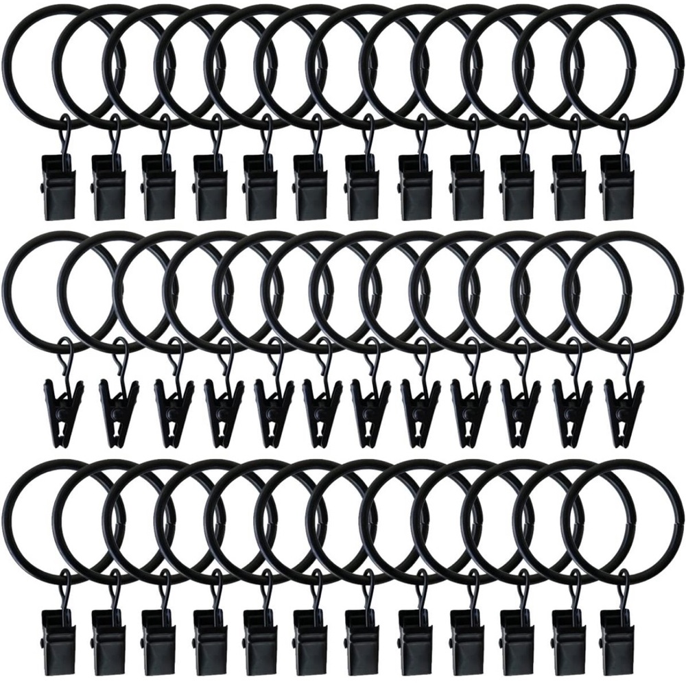 One inch curtain rings with clips